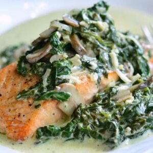SALMÓN A LA FLORENTINA